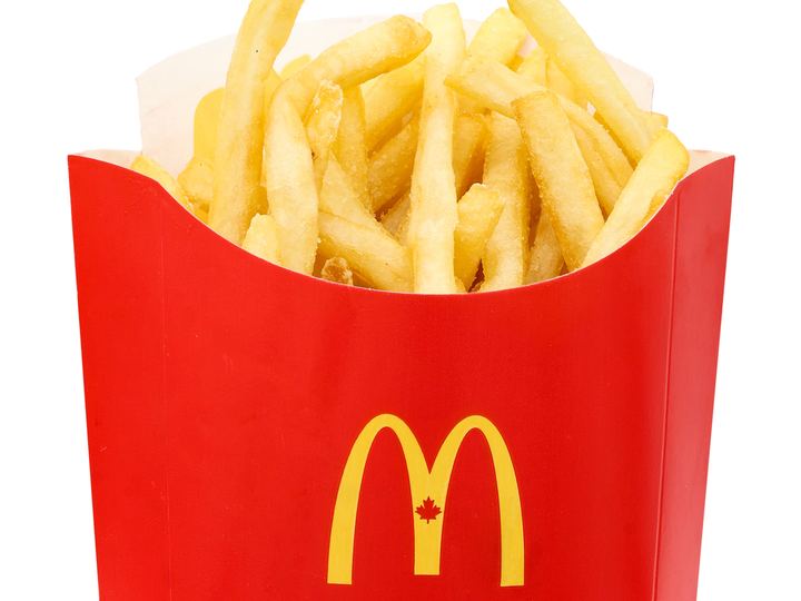 A carton of fast food french fries